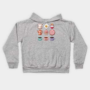 Breakfast Sticker Pack Kids Hoodie